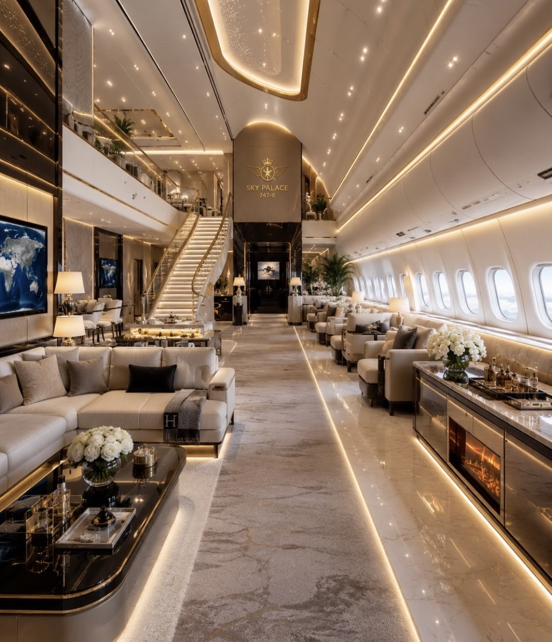 Private Jet Interior